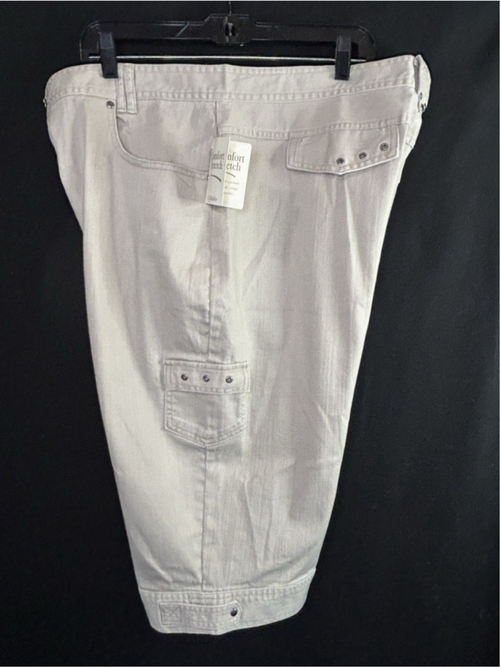 CJ Banks Comfort Stretch Khaki Capri Pants Cargo Pocket Rivets NWT 18W Plus - Picture 8 of 10